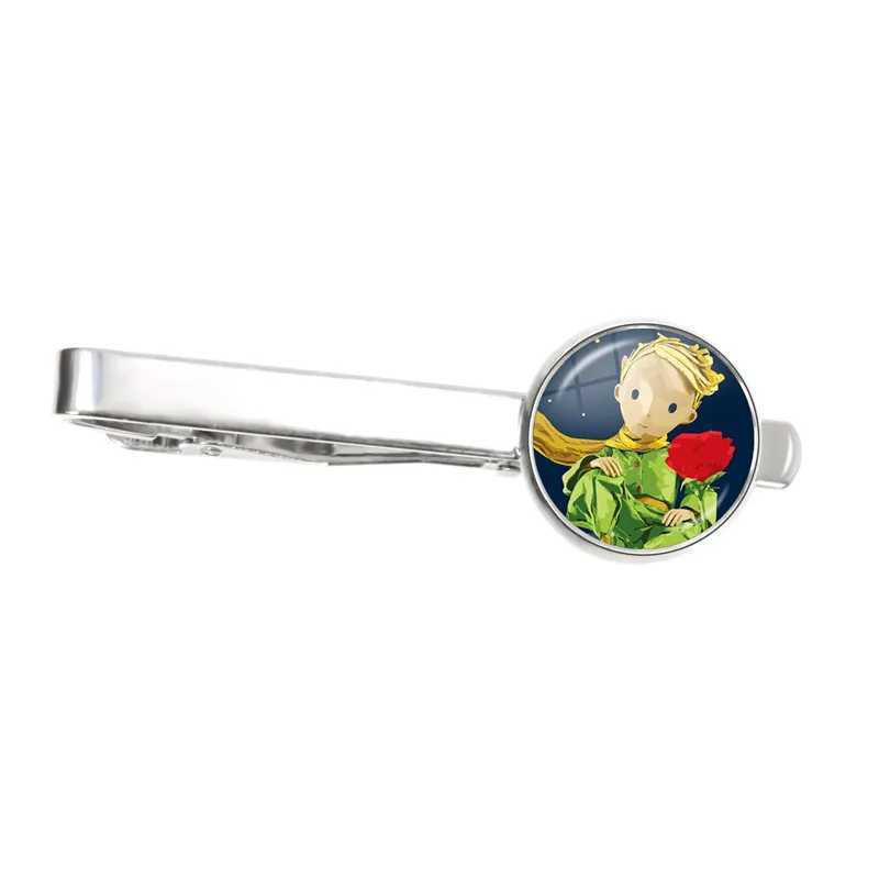 The newly arrived Little Prince circular tie clip in 2021 Little Prince jewelry glass dome fairy tale tie clip W240914