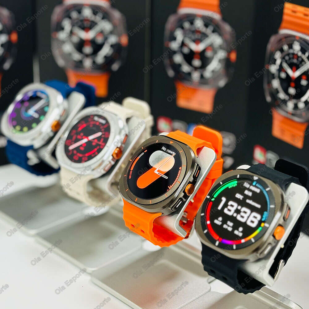 Pour Samsung 7 Ultra Compass Smart Watch Outdoor Sports Man AMOLED BT Call IP68 Galaxy 6 Smartwatch amélioré