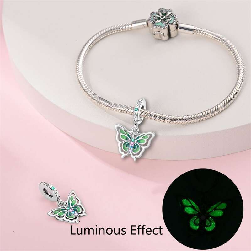 925 Sterling Silver Deer Luminous Animal Charms Bead Fit Original Bracelets DIY Jewelry New Term Party Gift