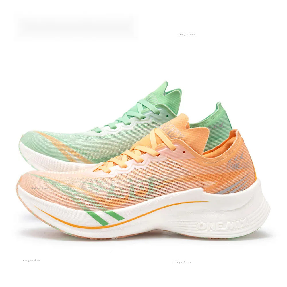 Carbon Full Palm Plate Marathon Running Shoes Women's Professional Physical Test Running Shoes Male Students Summer Non-Slip Super Light Rebound 