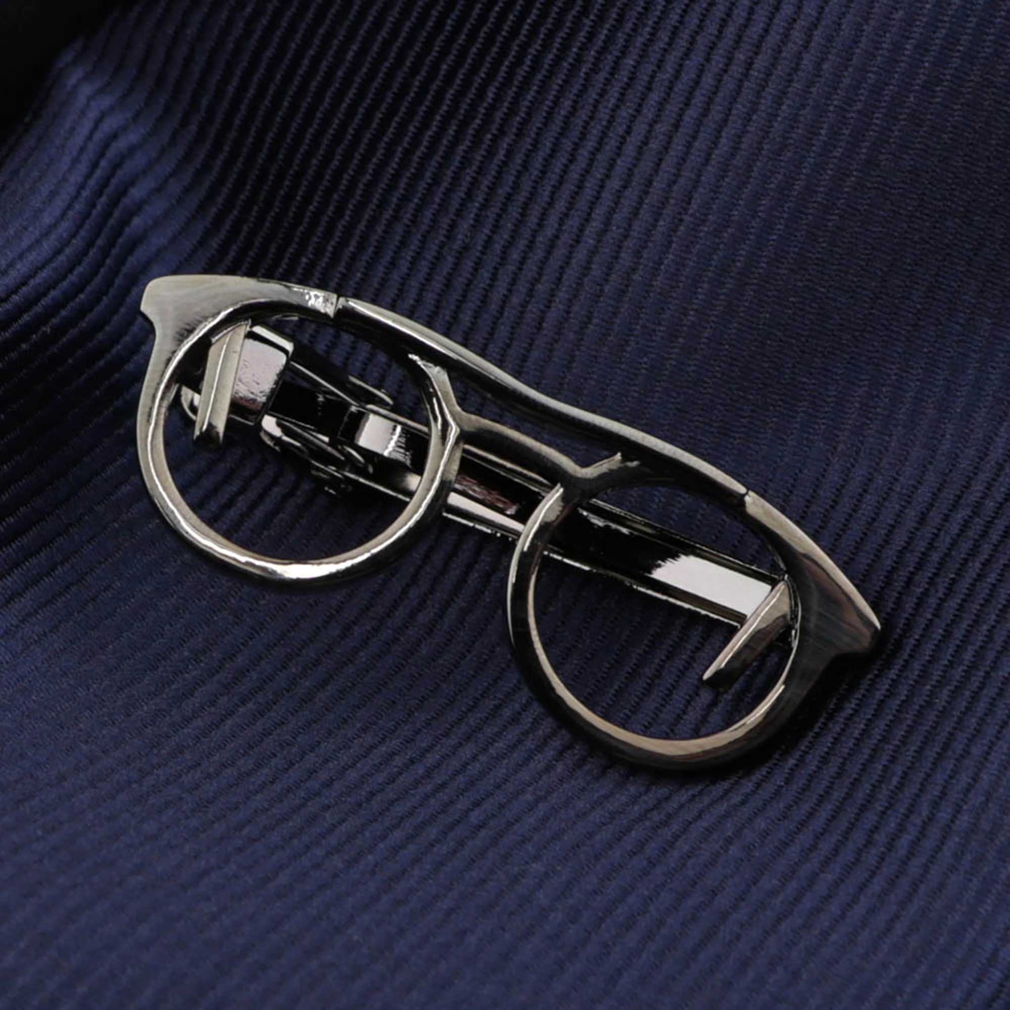High quality tie clip mens daily accessories chrome stainless steel glasses pen key car guitar shape business Corbata arrow buckle W240914