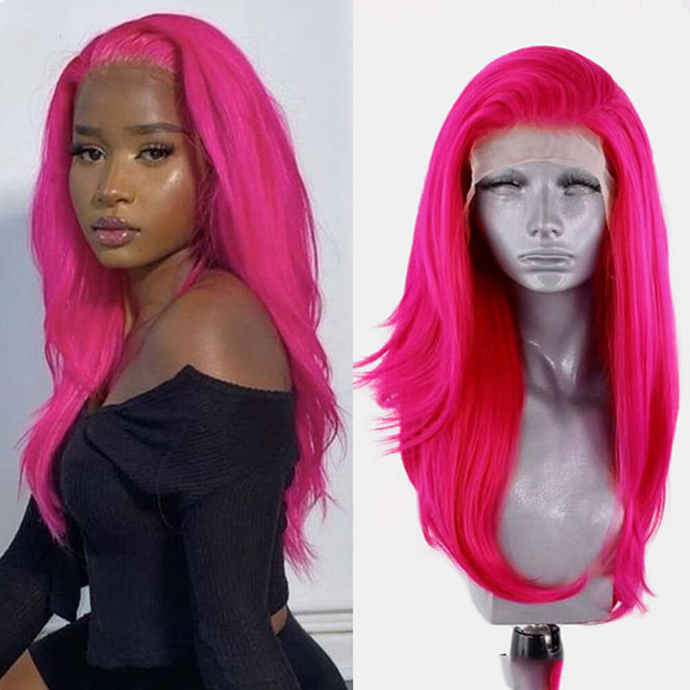AIMEYA Ombre White To Blue Natural Wave Synthetic Lace Front Wigs For Women Daily Use Cosplay Wig