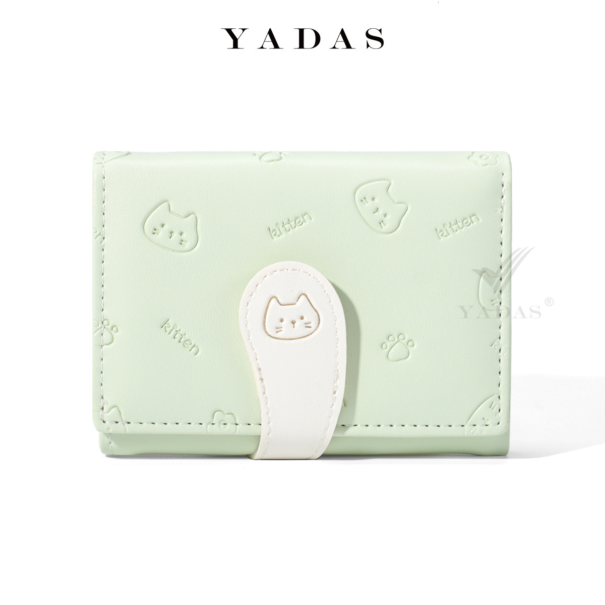 YADAS Cute Women's Card Bag Fashion Buckle PU Short 30% Zero Fold Wallet