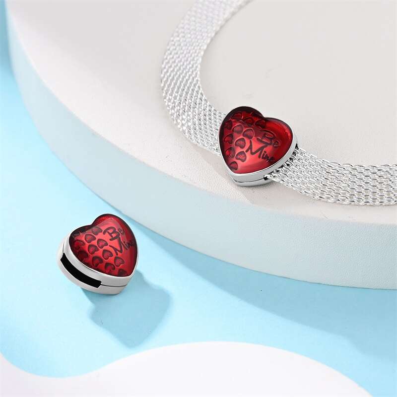 925 Sterling Silver Butterfly Protection Heart Charms Flat Bead Fit Original Bracelet DIY Birthday Jewelry Gift