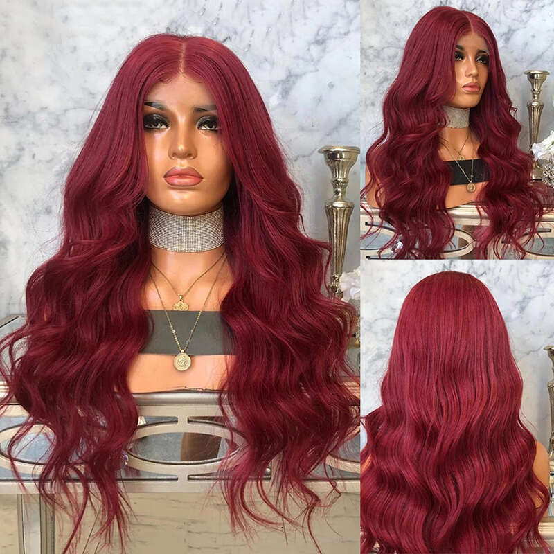 AIMEYA Platinum Blonde Body Wave Synthetic Lace Front For Women Natural Haire Wig Cosplay Wigs Daily Use