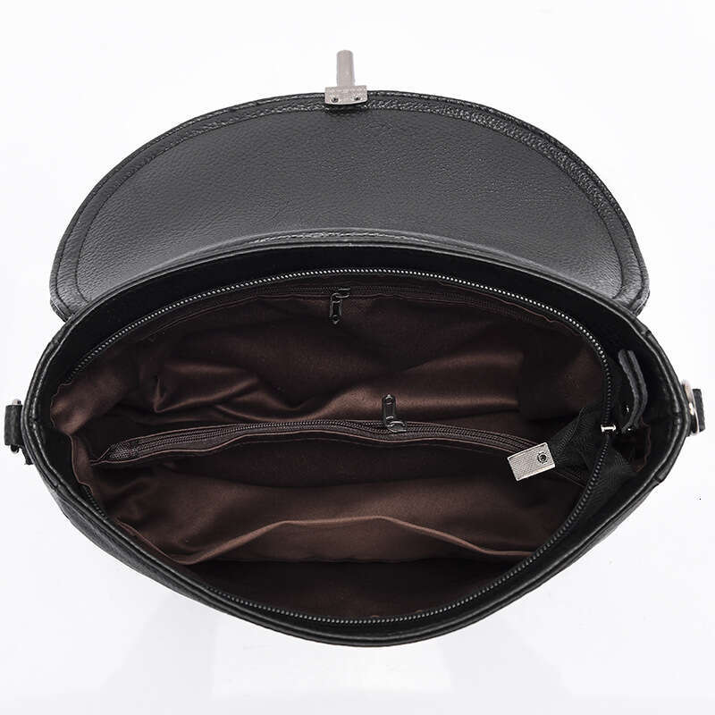 AMZZ Crossbody leather 2024 new versatile large capacity top layer cowhide women's fashion shoulder small bag