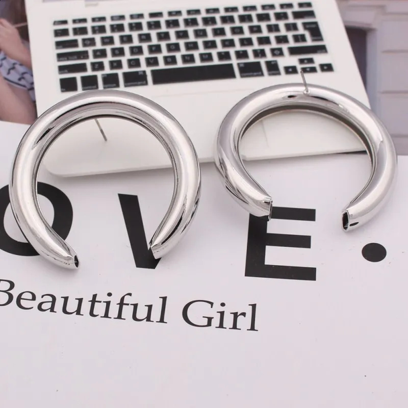 Fashion Unique Round Metal Hanging Dangle Earrings For Women Vintage Geometric Statement Drop Jewelry 240906