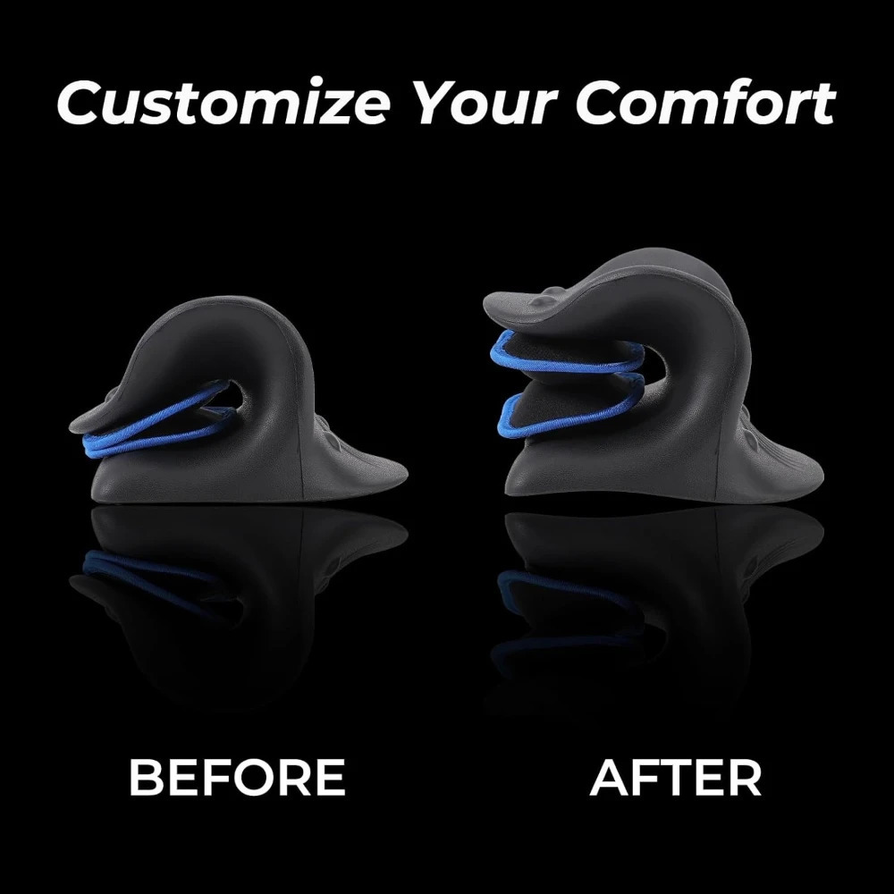 21x20x11.5cm Massage Neck Pillow Ergonomically ed Black Premium Airbag Neck Pillow for Neck and Shoulder Relaxation 240914