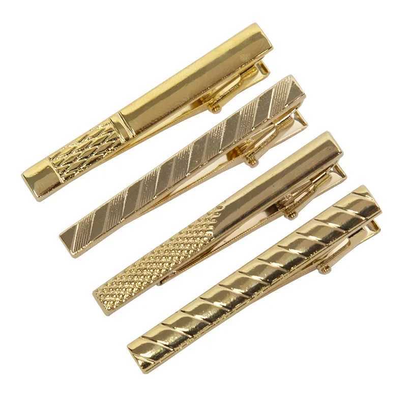 Mens Tie Clip Gold Luxury Classic Simple Style Pin Buckle Rod Mens Business Necklace Clip Metal Gift Accessories W240914