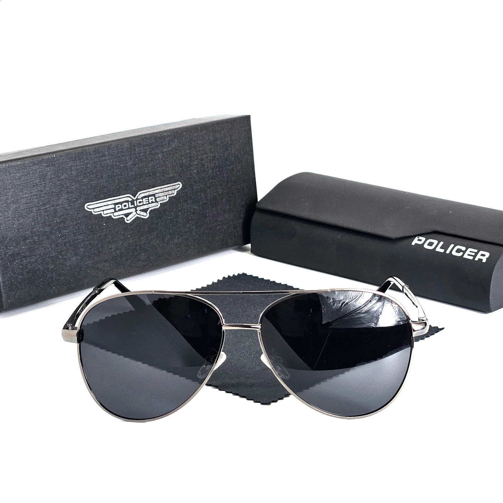 Policer Sunglasses Polarized for Men Classic Sun GlassesHigh Quality s Eyewears Pilot Goggle UV 400 Protection 5932 240910