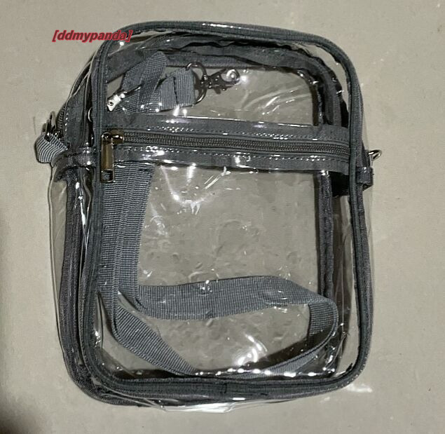 Transparent PVC single shoulder transparent crossbody for women's jelly bag, versatile and simple waterproof small square bag #10 ddmypanda