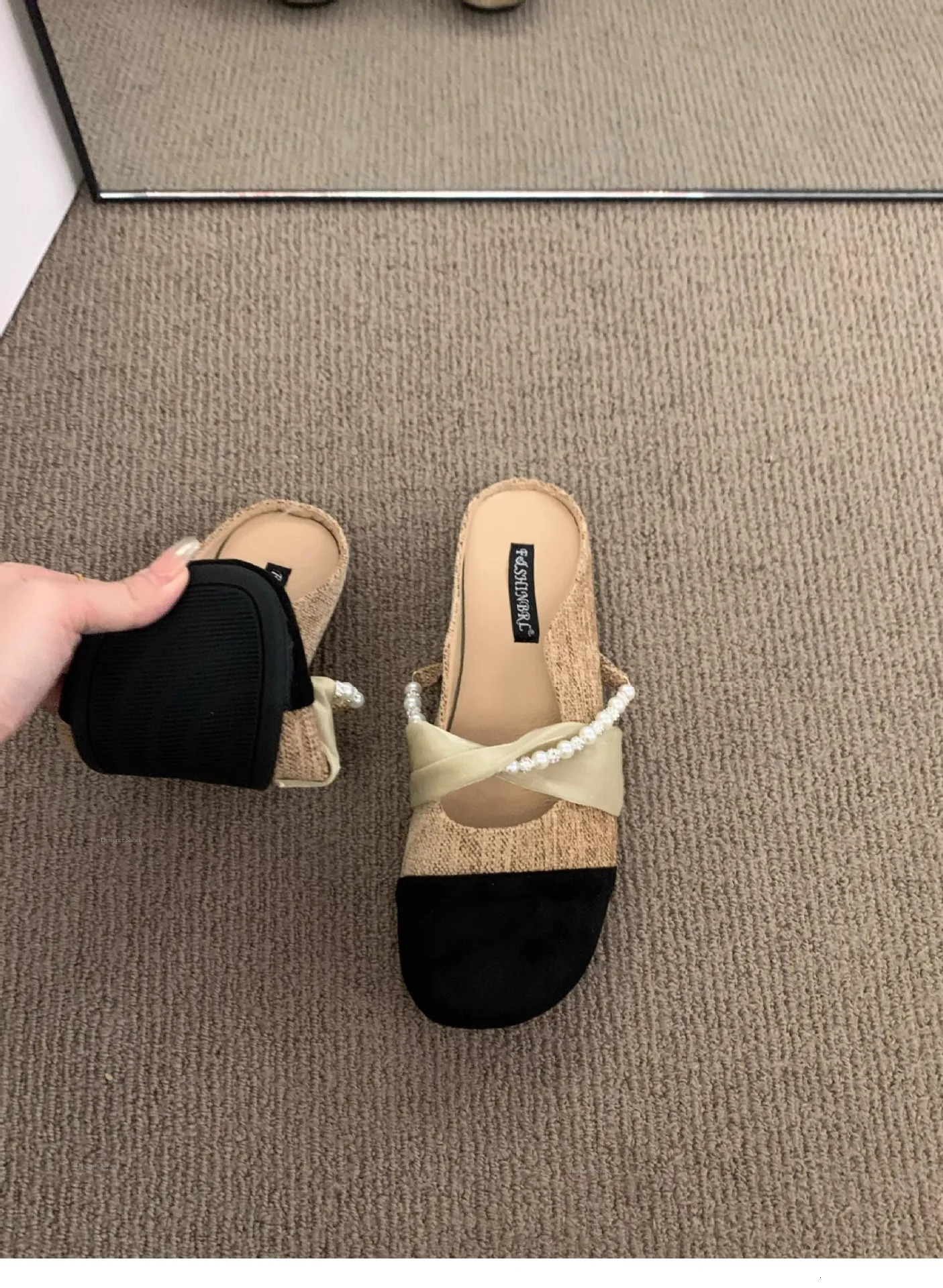Fashion Plush GAI Slipper Women Outside Summer Comfort Orange Red Black Couples Thick-Soled Non-Slip Slippers Size36-40 s