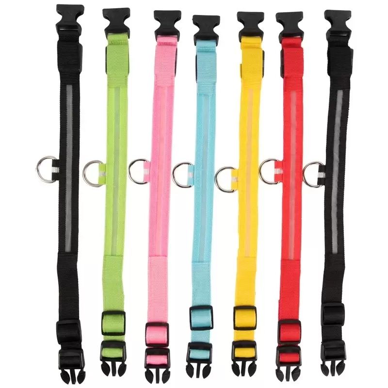 Dog Leashes Led Light Anti-Lost Collar For Dogs Puppies Night Luminous Supplies Pet Accessories USB Charging/Battery s
