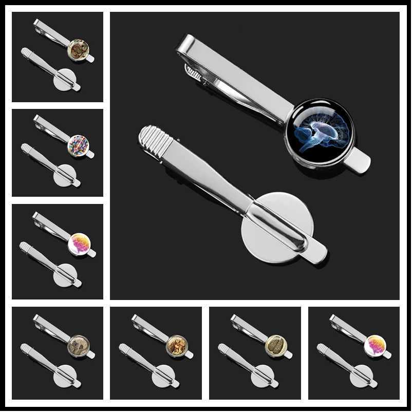 Tie Clip Skeleton Punk Mens Formal Tie Fixing Clip Silver Minimalist Punk Style Party and Banquet Gifts W240914