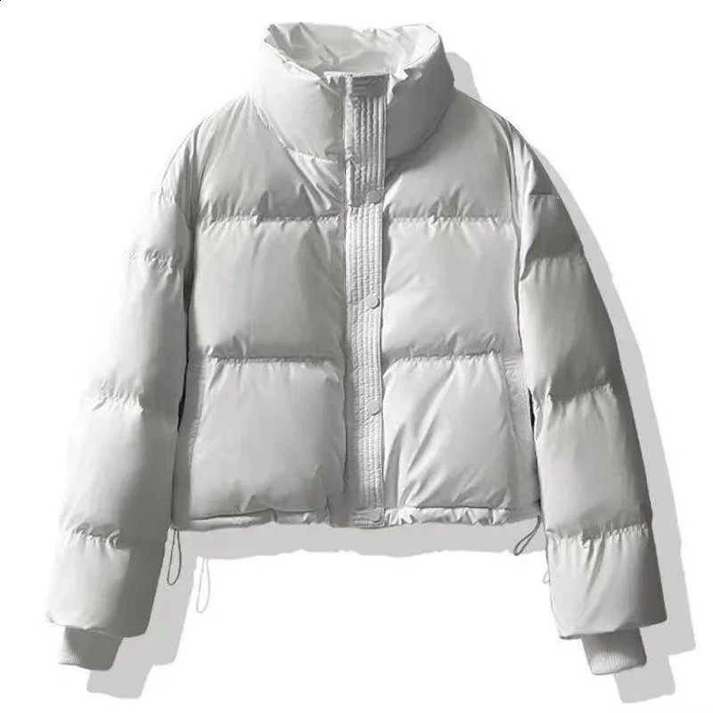 Winter Down Large Size PU Parka Waterproof Short Cool Jacket For Women PU Leather Student Cotton Outerwear Coat 240914