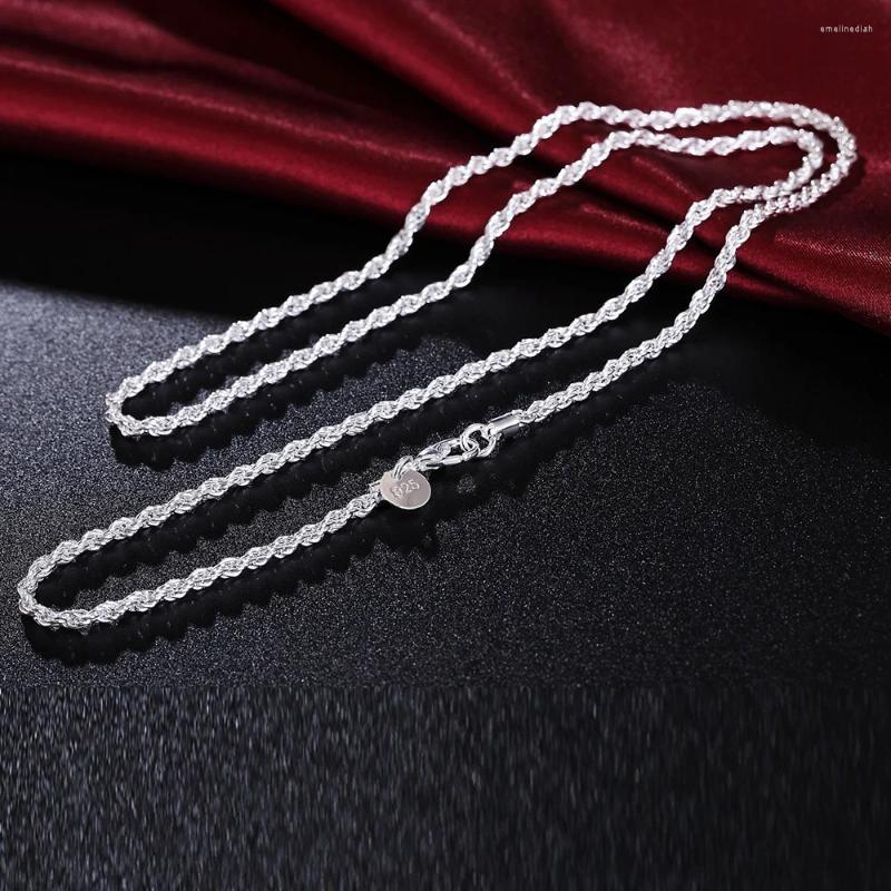 Sterg Sier Necklace for Women - Twisted Rope Chain 3MM in 16-24 Inches 4 162