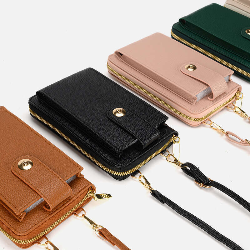 AMZZ 2024 New Mobile Phone Single Shoulder Solid Color Simple Crossbody Small Korean Version Large Capacity Women's Bag