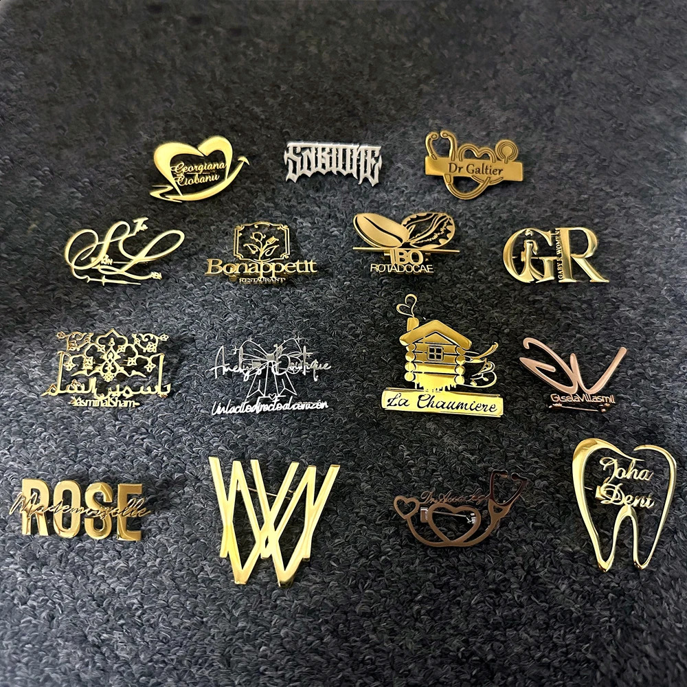 Personalized company painting picture customization Brooch lapel pin stainless steel collar pin clothing gift badge jewelry 240914