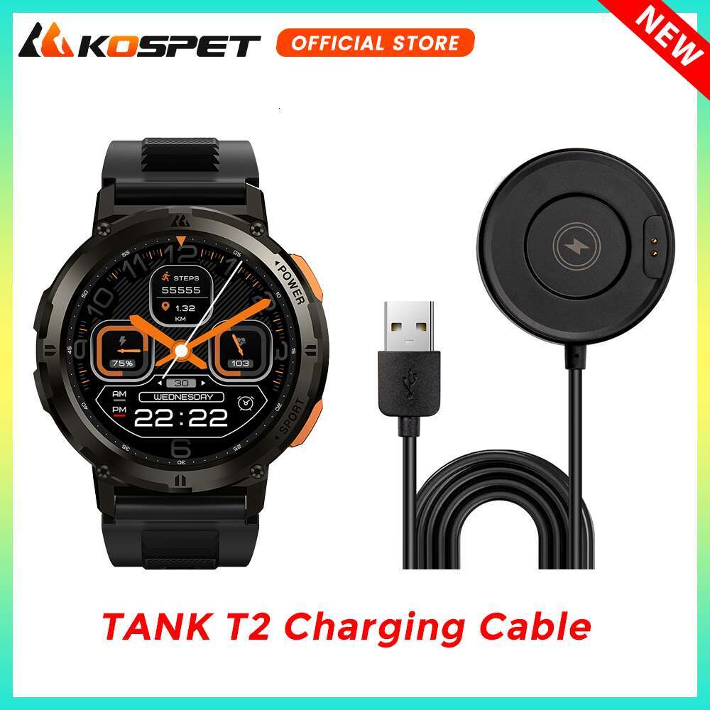 Câble magnétique d'origine pour T2 Smartwatch Charging Stand Charger E Montres intelligentes Accessoires