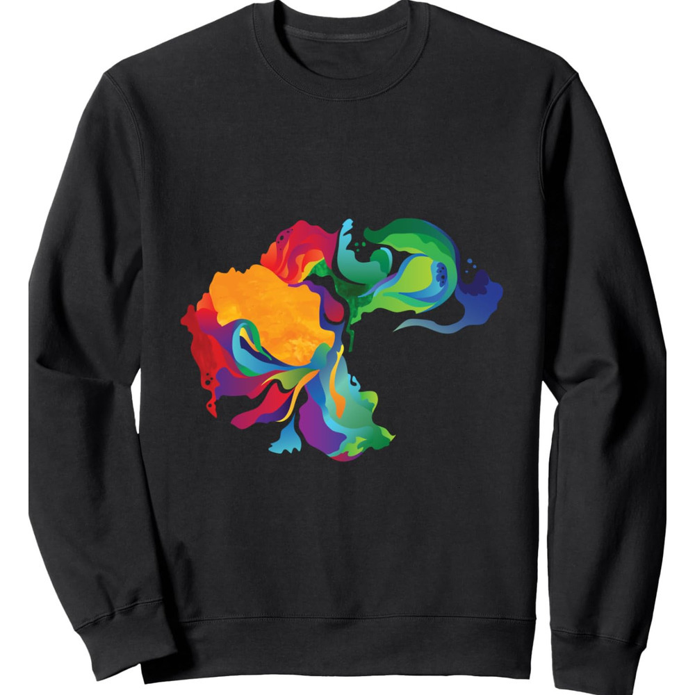 Long Sleeve Shirts for Men sweatshirt Multi Color Art Colorful Festival Gift Sweatshirt Tee Streetwear Casual tops clothes cb