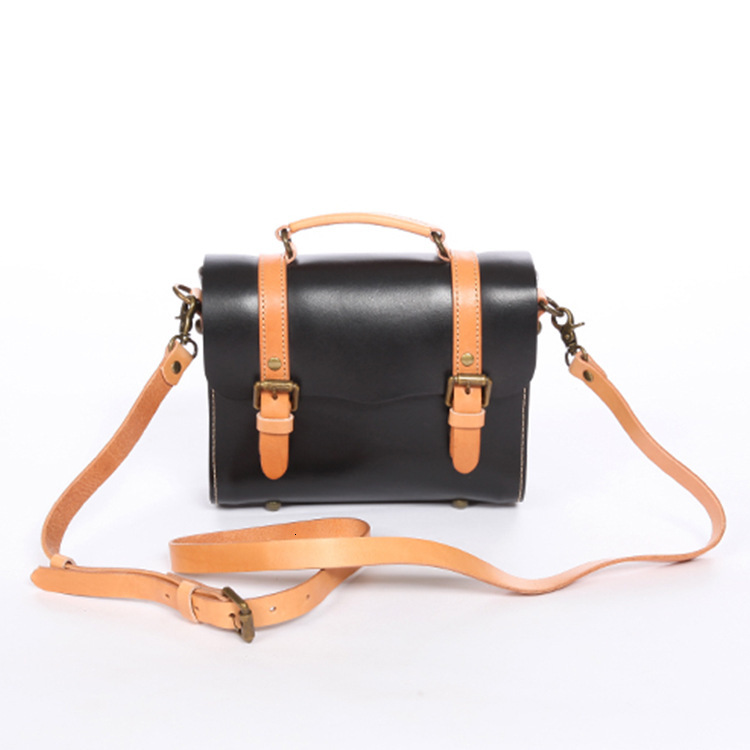 2024 Plant tanned leather Cambridge spring color contrasting top layer cowhide handbag, crossbody bag, summer