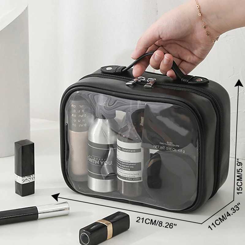 Storage Waterproof Cosmetic Bag Double Layered Makeup Brush Storage Multifunctional Large Capacity Lady Travel Clear Makeup Bags Z240914