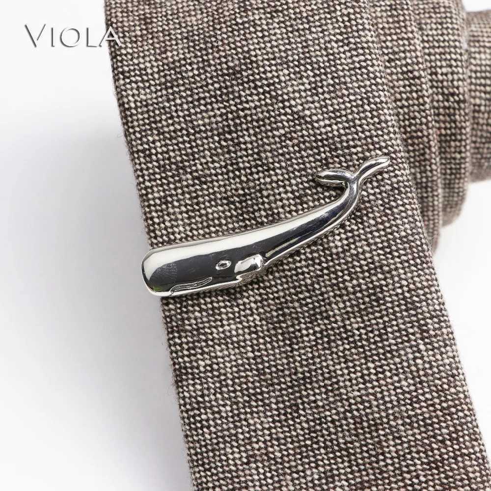 Fashionable luxury copper stainless steel clip whale shark beard tie rod mens small tool cool metal tie holder mens accessories buckle gift W240914