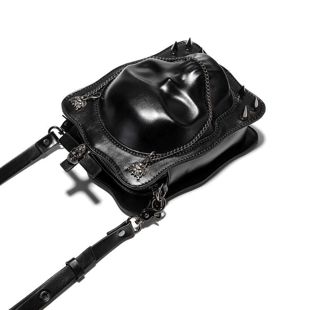 CMM Halloween Dark Gothic Skull Womens One Shoulder Crossbody Bag Subcultural Personalized Mini Square Bag