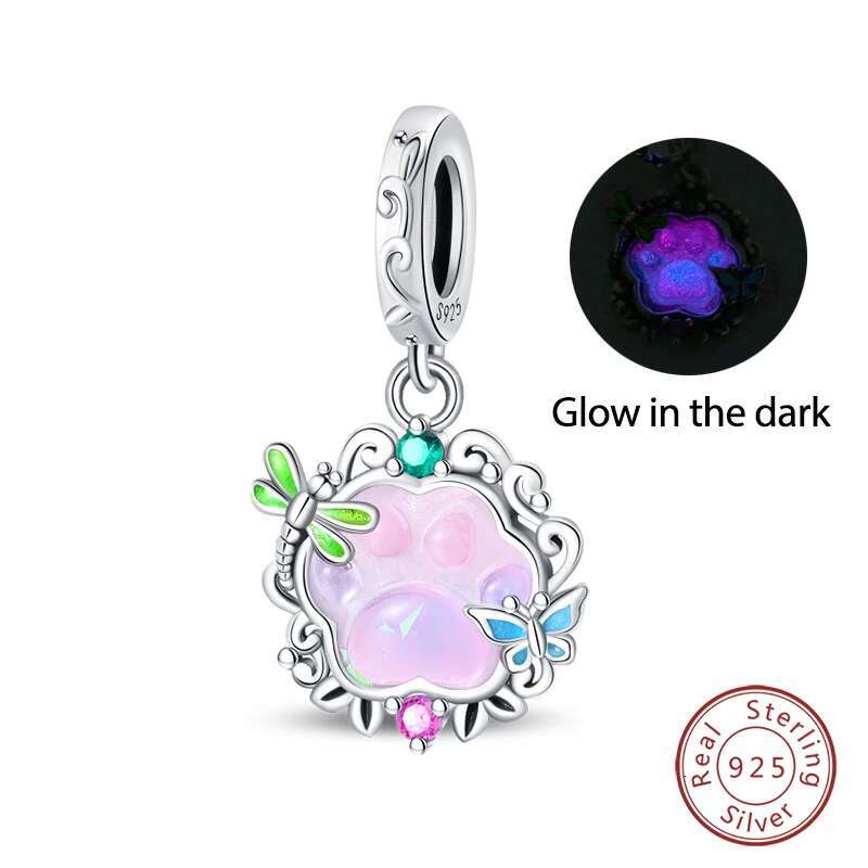 925 Sterling Silver wers Butterfly Creative Garden Mushroom Snail Charms Beads Fit Original Bracelets DIY Jewelry