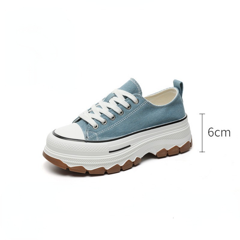 Classic Canvas Female Fashion Sneakers Women Thick Bottom Plate Heightening Casual Women's Shoes atos De Mujer