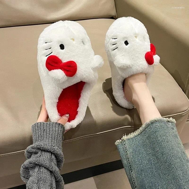 Plush Slippers: Soft Padded Bedroom Slippers for Women/Men/Girls, Cozy Winter Xmas Shoes