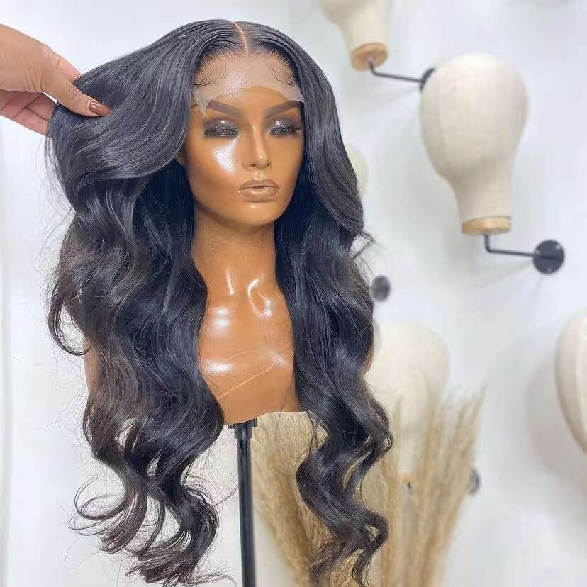 AIMEYA Long Wave For Black Women Lace Front Natural Haire Heat Resistant Synthetic Hair Daily Use Wig
