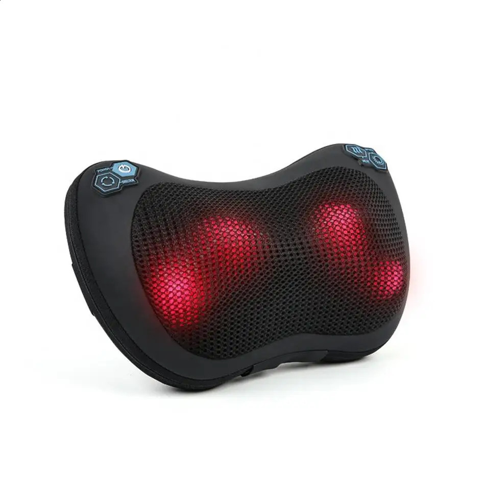 Neck massager kneading massager compression car back and waist small cylindrical spinal massage pillow 240914