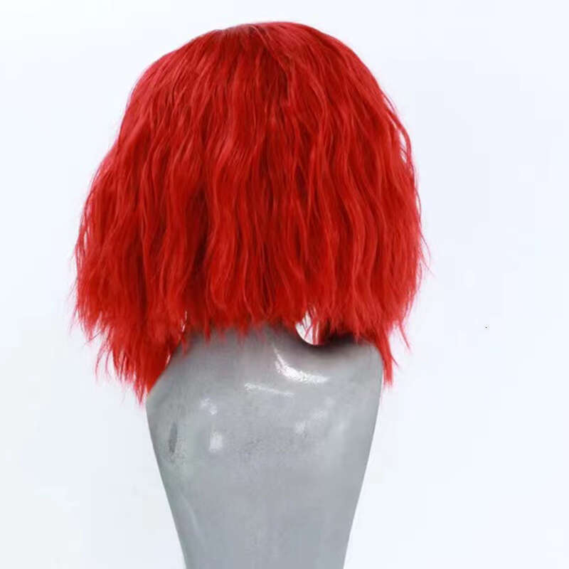 AIMEYA Hot Red Short Curly Heat Resistant Synthetic Lace Front Wig For Fashion Women Free Part Bob Wigs Daily Use Cosplay