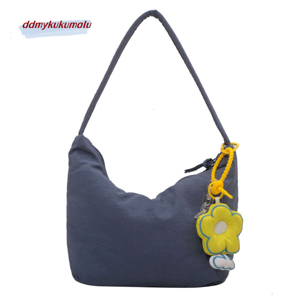 Solid color handbag for women, large capacity soft and sticky nylon cloth minimalist underarm bag, handbag, new single shoulder mommy bag H725#18 f434