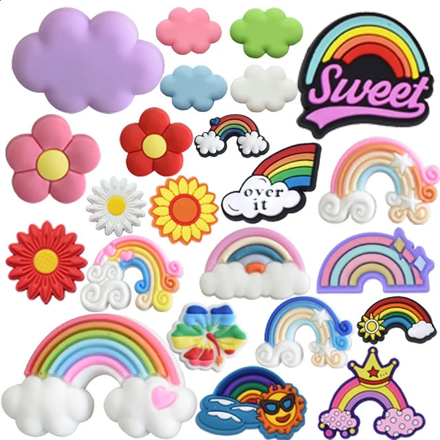 36pcs Heart-shaped Series Shoe Charms For Clogs Bogg Bag Bubble Slides Sandals PVC Shoe Decorations Beach Bag Accessories 240909