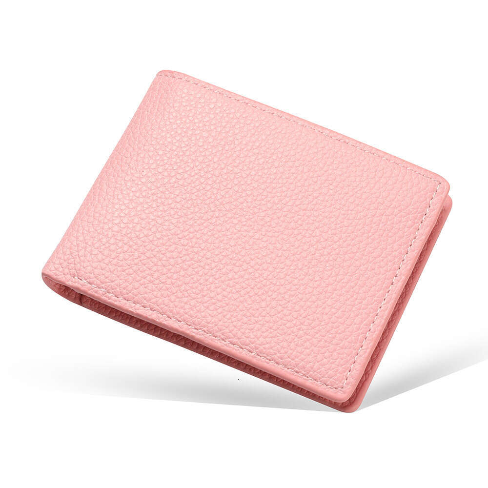 AMZZ Short Zero Litchi Pattern Horizontal Leather Wallet US Dollar Men's Bag Ad