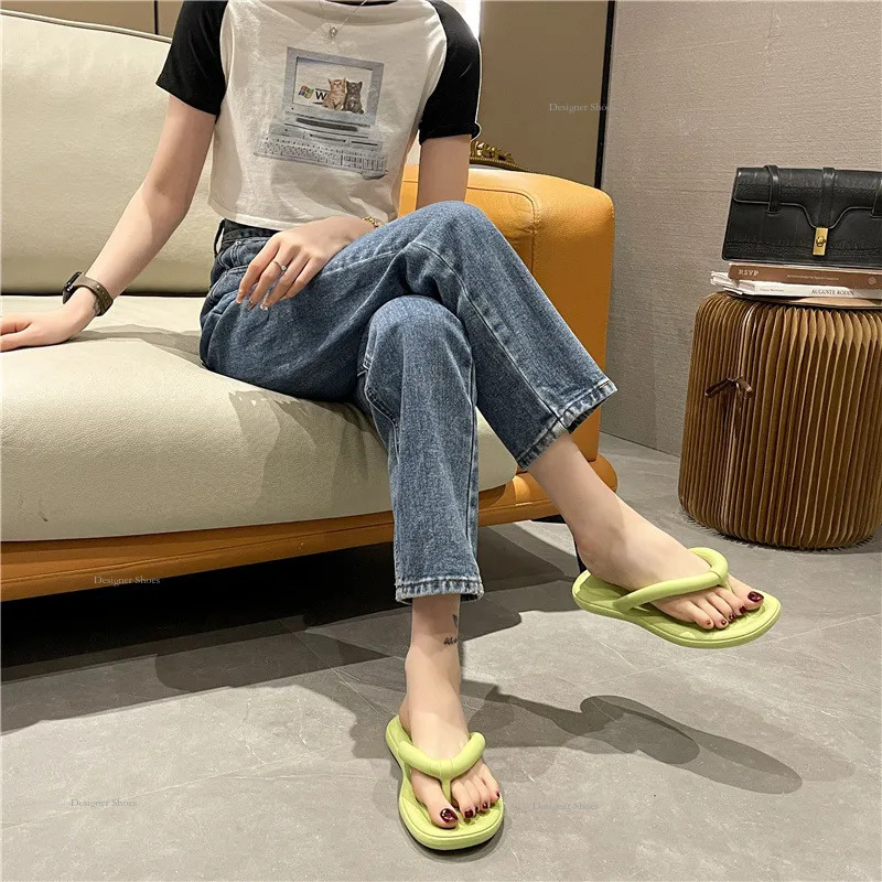 Plush GAI Fashion Slipper Women Outside Summer Comfort Orange White Couples Thick-Soled Non-Slip Slippers s