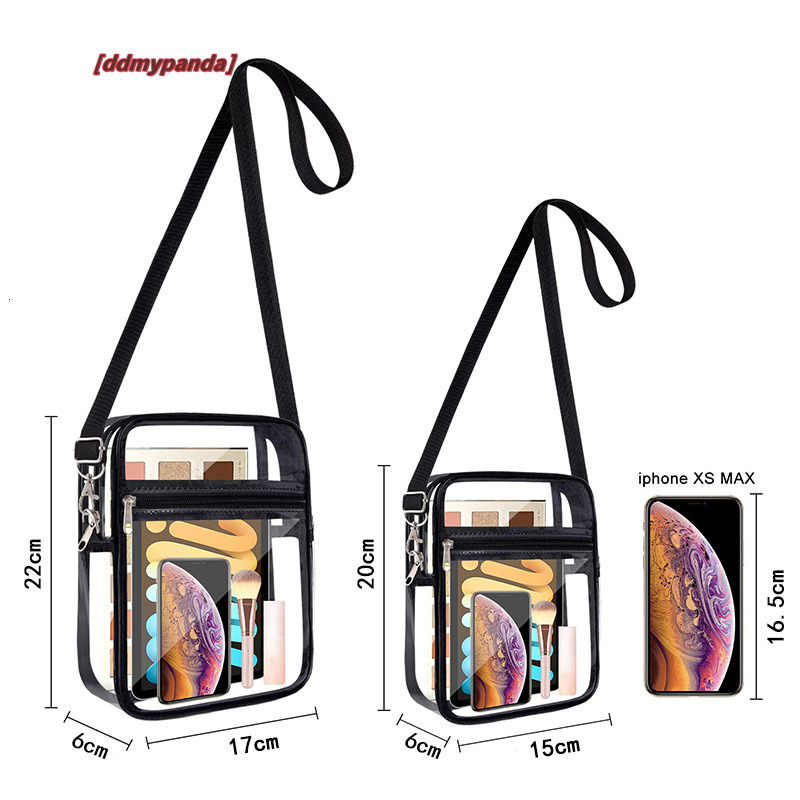 Transparent PVC single shoulder transparent crossbody for women's jelly bag, versatile and simple waterproof small square bag #10 ddmypanda