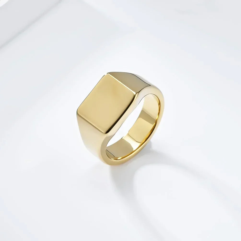 tungsten carbide Signet mens flat band ring never fading or rusting 240911