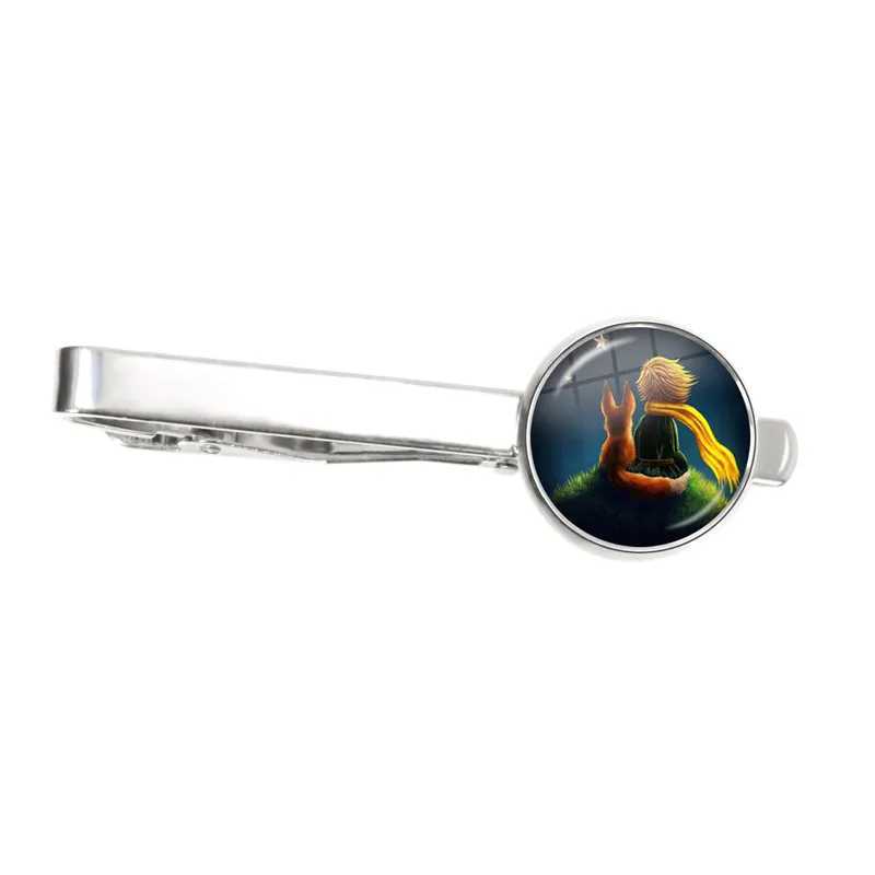 The newly arrived Little Prince circular tie clip in 2021 Little Prince jewelry glass dome fairy tale tie clip W240914