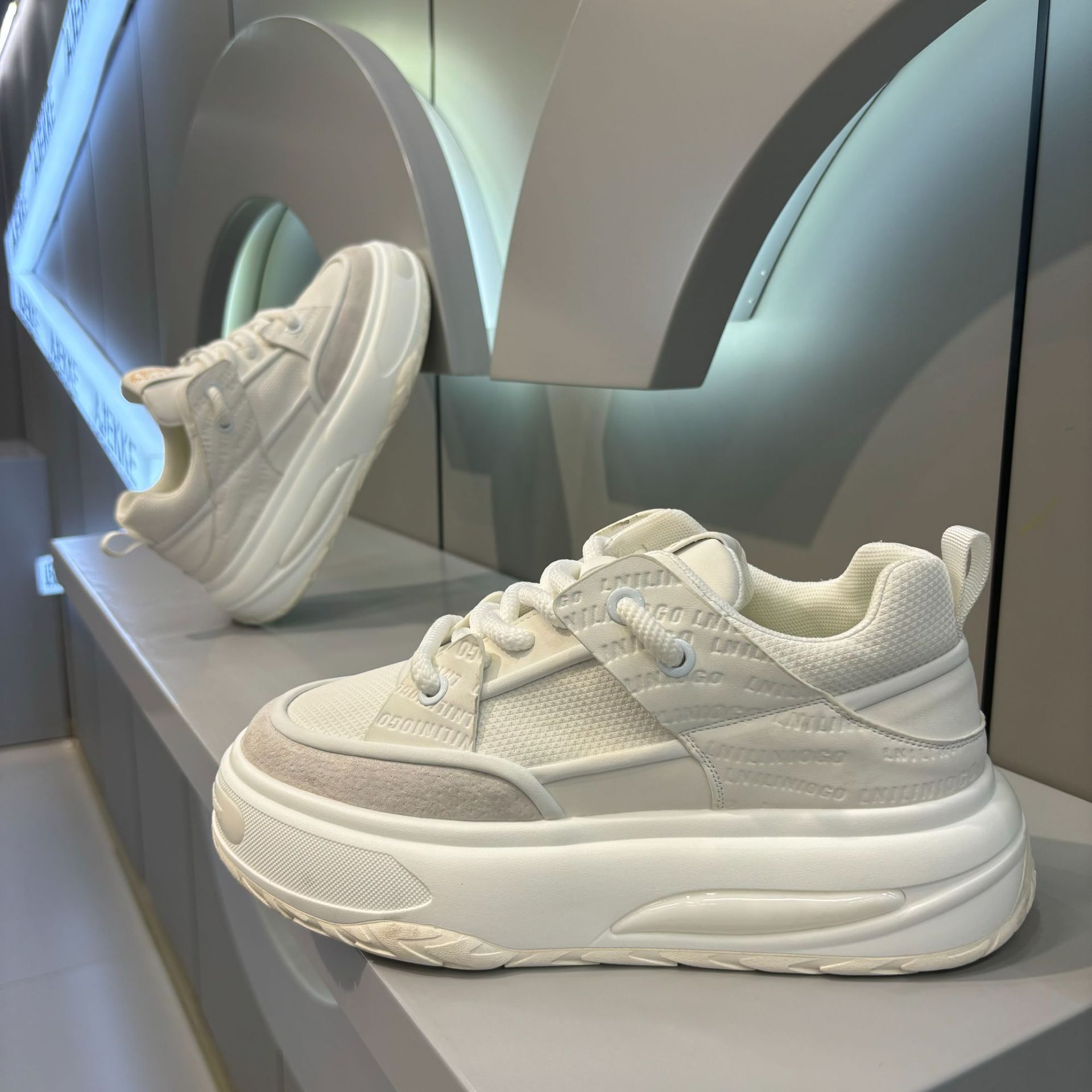 Ddmybear Autumn Breathable And Versatile White Fashionable Thick Soled Non Slip Casual Trendy Shoes, Campus Style Low Top Board Shoes Chinese Brand Sh