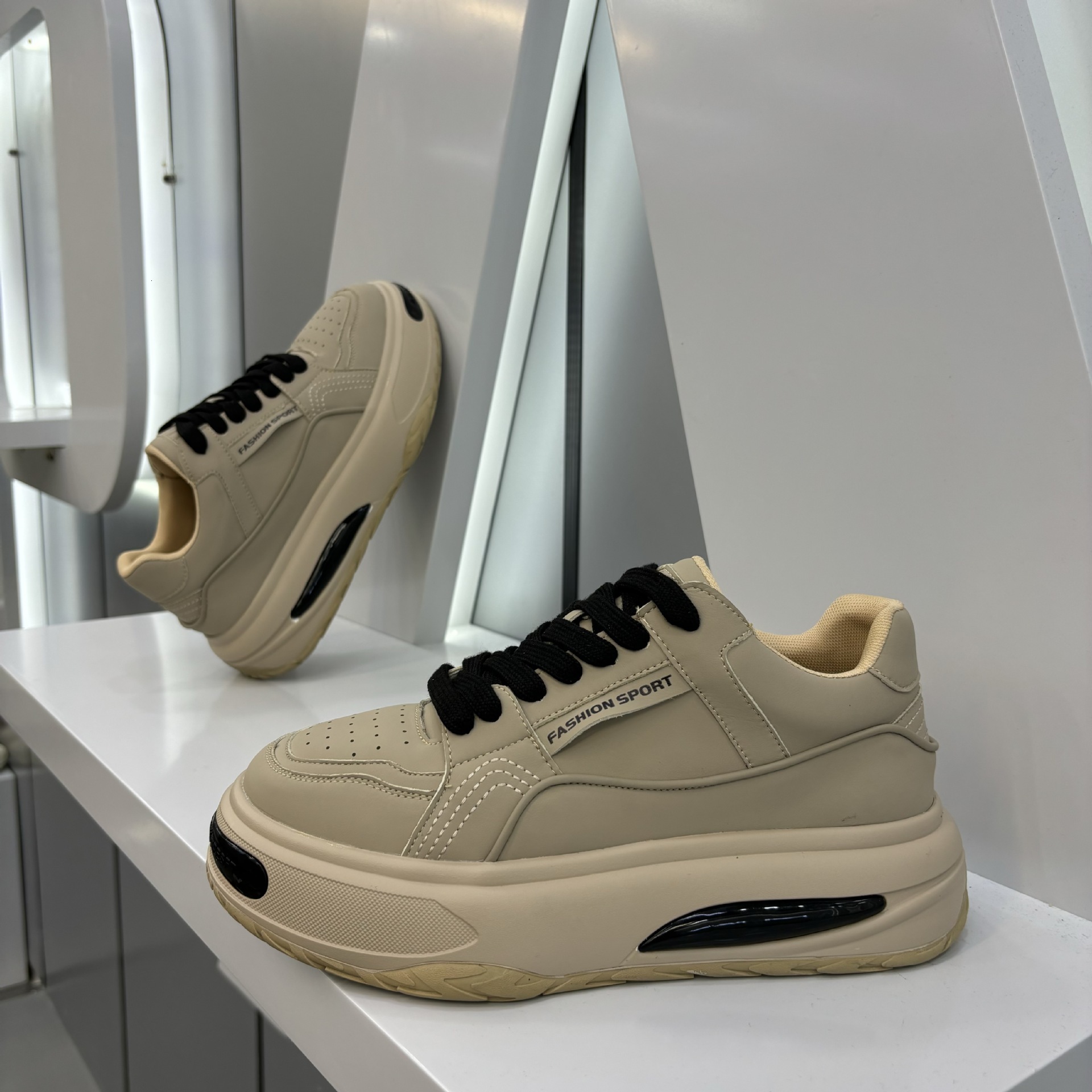 Ddmybear Rose Red Men's 2024 Autumn New Item Thick Sole Height Increasing Sports And Leisure Versatile Style Trendy Dad Shoes Chinese Brand Shoes