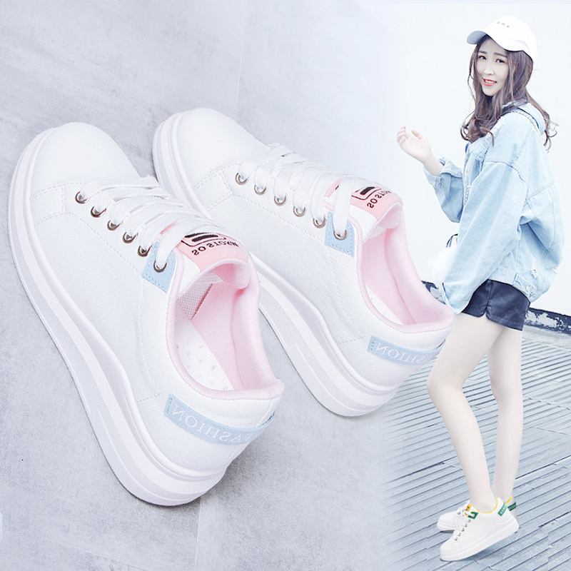 Latest Spring Autumn White Women Platform Woman Fashion Sneakers High Quality PU Casual Ladies Shoes Loafers