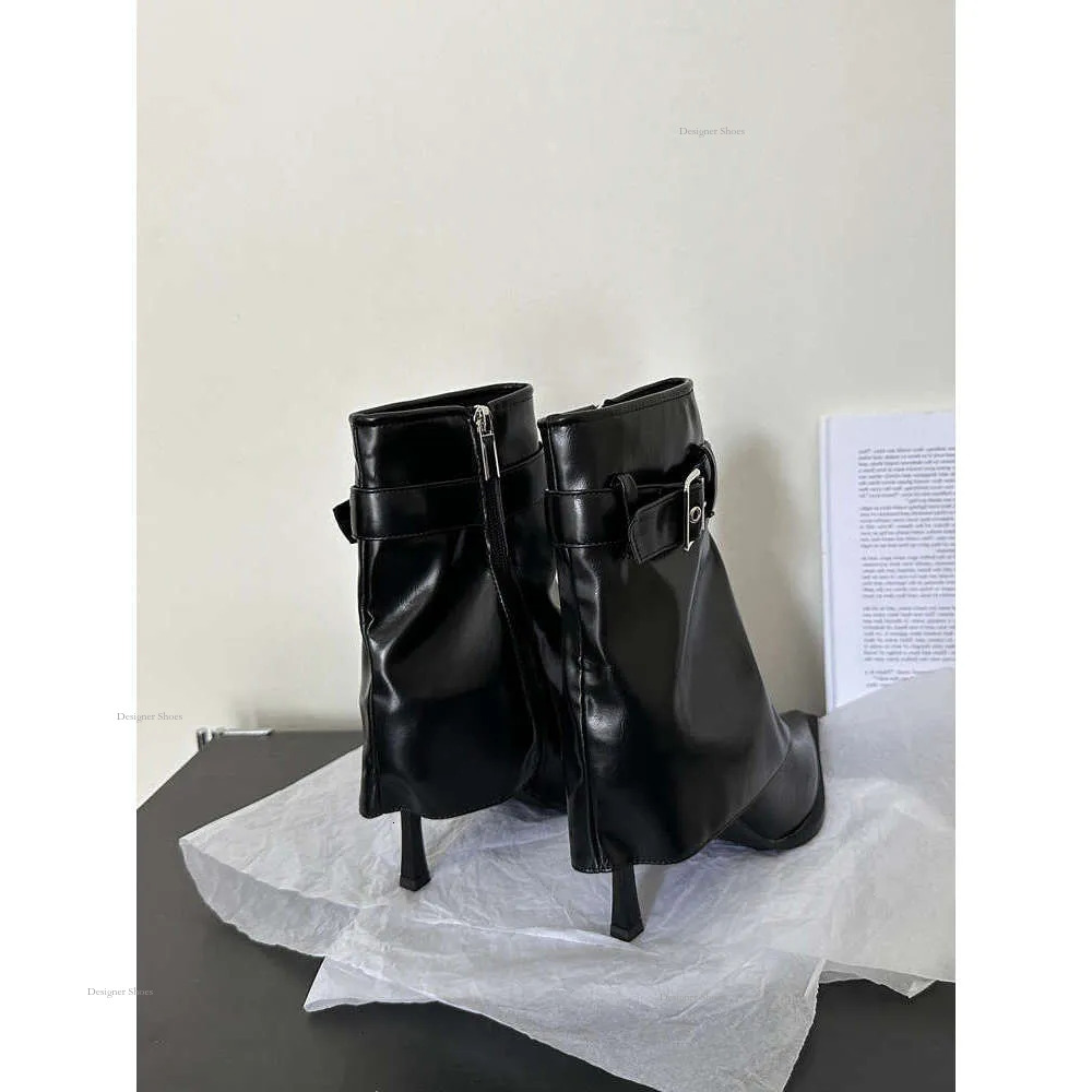 Women's Booties 2024S New Design Stiletto Heel Gentle Style Vintage Style Minimalist Style Triple Black Commuter Shoes Free Shipping