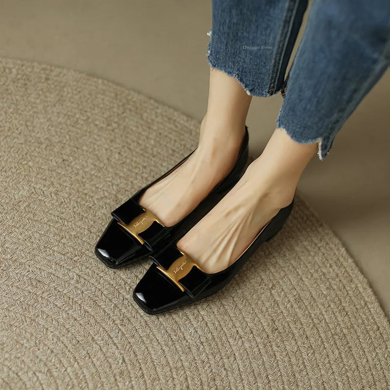 Shoes New Women's Design Gentle Fashionable Versatile Vintage Style Flat Bottom Comfortable Minimalist Style Vintage Styletriple Black Free Shipp