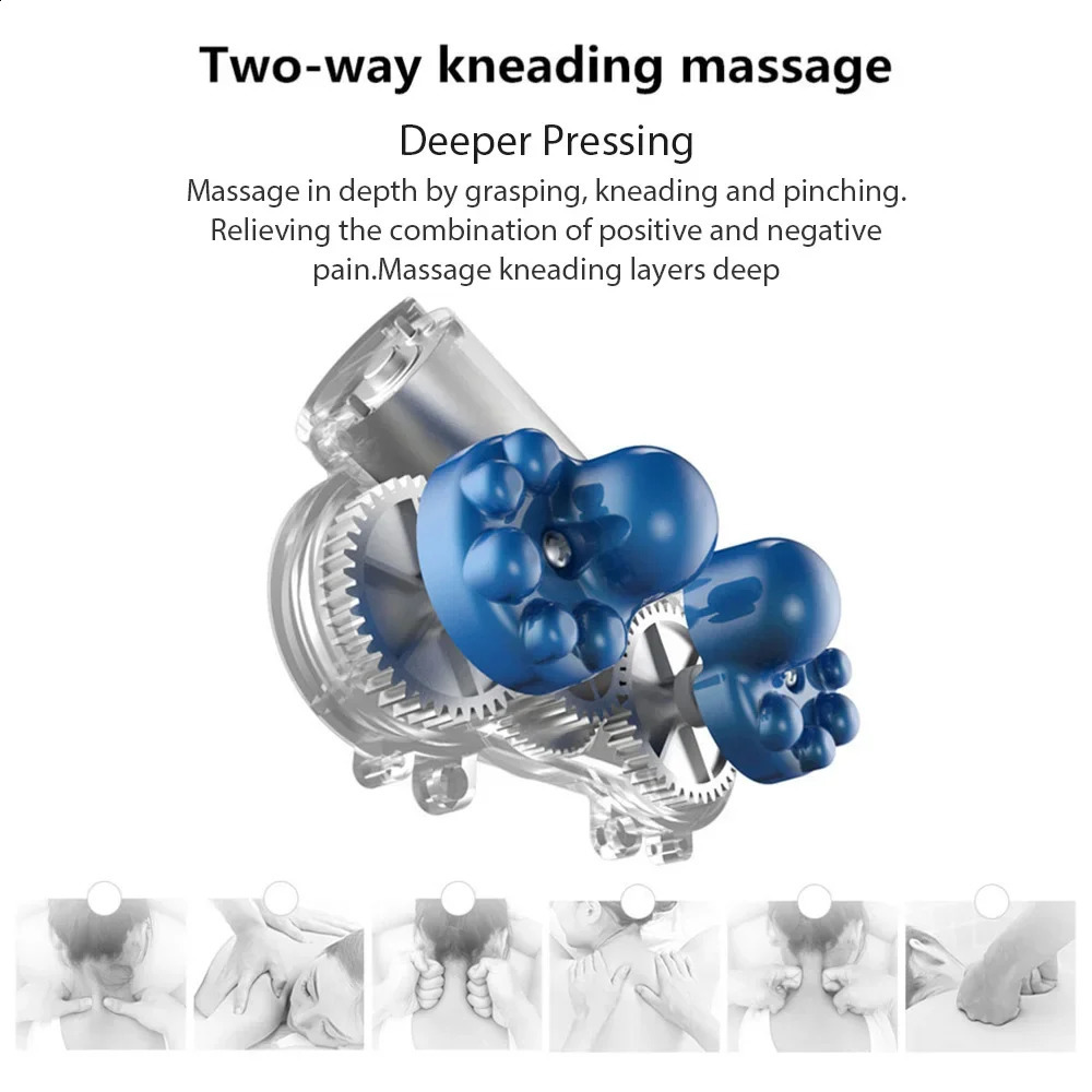 JYoucare Portable Electric U-shaped Neck and Shoulder Massage Pillow Thermal Vibrator Pinching Finger Pressure Massager Relieves Fatigue 240914