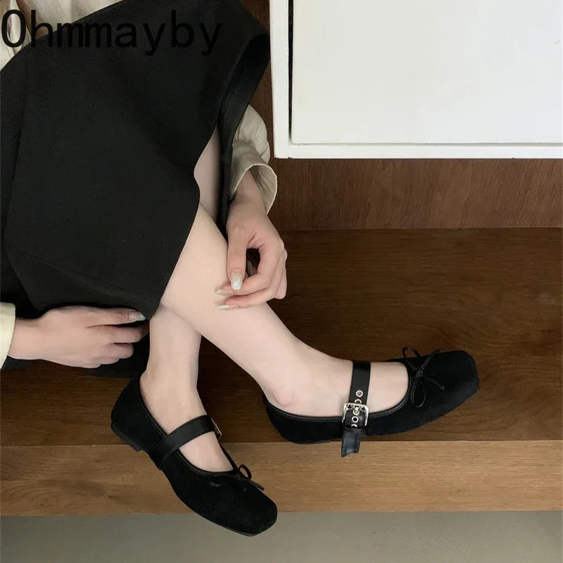 Leopard Print Women Mary Jane Shoes Fashion Shallow Butterfly-knot Flats Retro Style Ladies Comfort Soft Sole Ballerina Shoes 240904