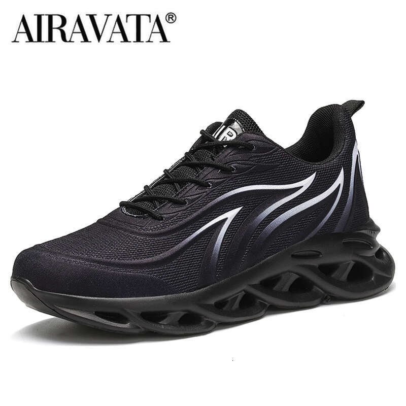 Men's Flame Printed Sneakers Flying W eave Sp orts Comfortable Running Outdoor Men Athletic Shoes
