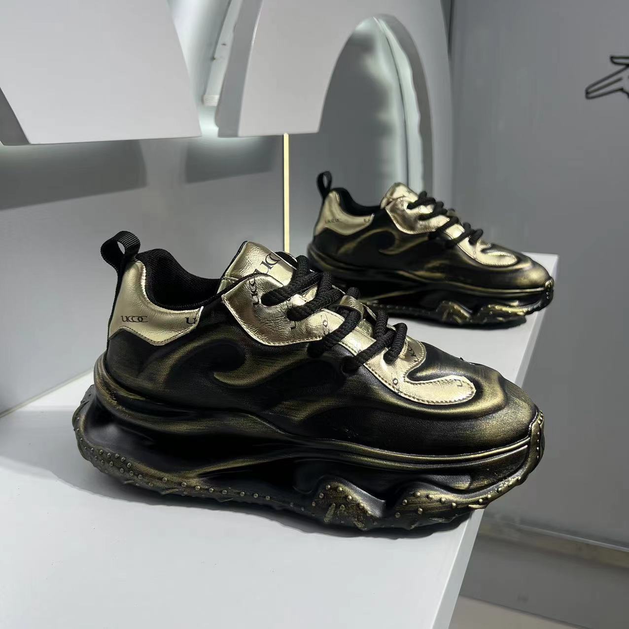 Ddmybear 2024 Autumn New Men's Thick Soled Tall Dad Fashionable Versatile Sports Trendy Brand Old Dirty Shoes Chinese Brand Shoes F915-149